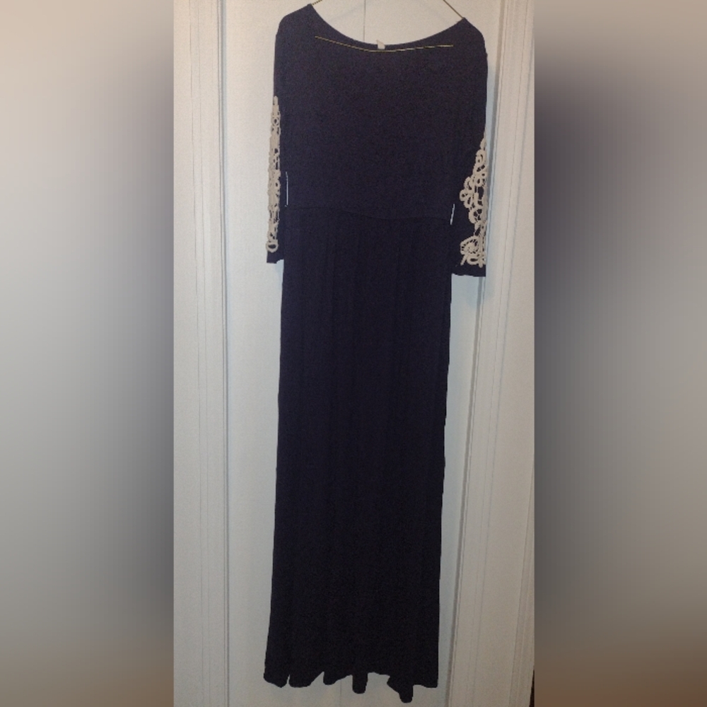 Pink Blush maxi dress ptp 18" Length 54"